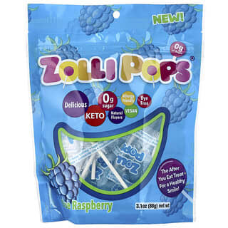 Zollipops, The Clean Teeth Pops, Blue Raspberry, 3.1 oz (88 g)