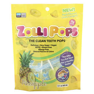 Zollipops, The Clean Teeth Pops, Pineapple, 3.1 oz