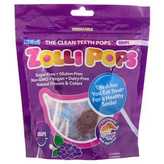 Zollipops, Os Pirulitos para Dentes Limpos, Uva, 15 ZolliPops, 87 g