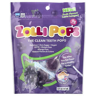 Zollipops, Les Pops dents propres, Raisin, 15 ZolliPops, 3,1 oz.