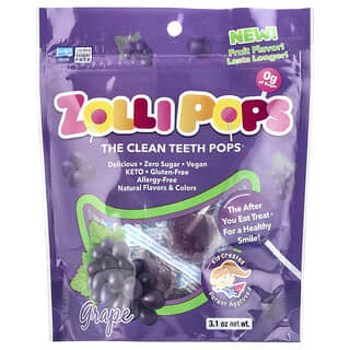 Zollipops, The Clean Teeth Pops, Grape, 3.1 oz