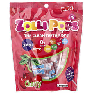 Zollipops, The Clean Teeth Pops®, körsbär, 88 g