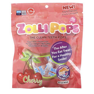 Zollipops, The Clean Teeth Pops, Cereza, 3,1 oz