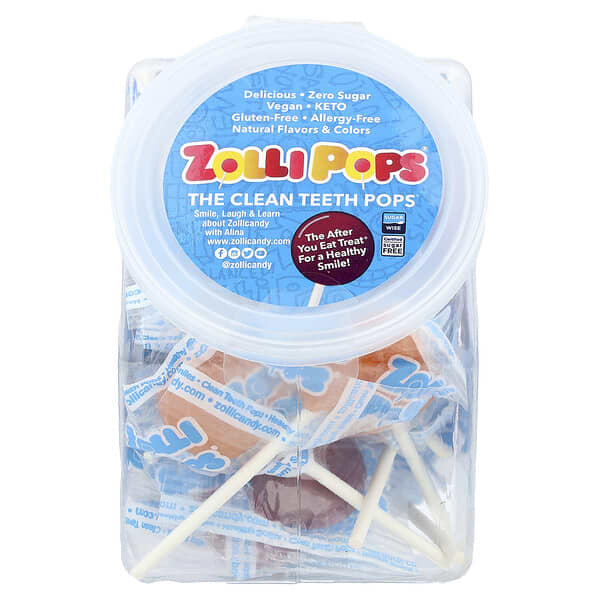 Zollipops, The Clean Teeth Pops®, Assorted, Approx. 23 Pops, 5.2 oz