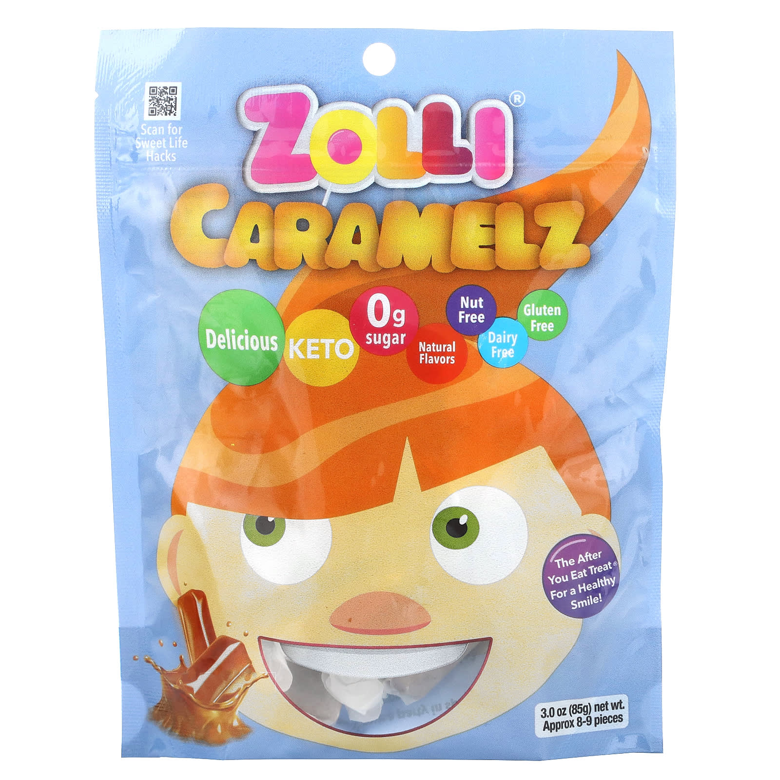 Zollipops, Zolli Caramelz, Approx. 89 Pieces, 3 oz (85 g)