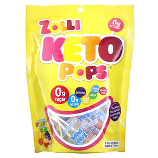 Zollipops, Keto Pops, фрукты, 147 г (5,2 унции)