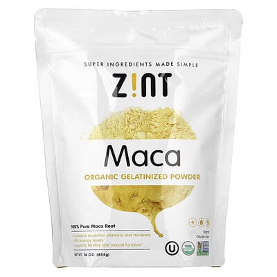 Zint, Organic Gelled Maca Powder, 16 oz (454 g)