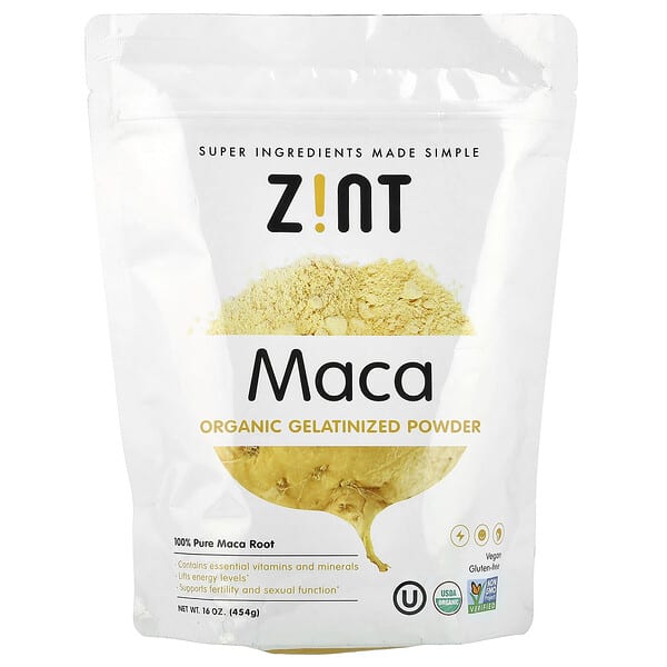 Zint, Maca, Organic Gelatinized Powder, 16 oz (454 g)