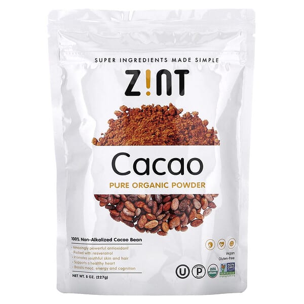 Zint, 生有機可可粉，8 盎司（227 克）