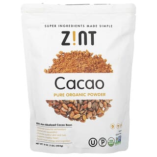 Zint, Poudre de cacao cru biologique, 454 g