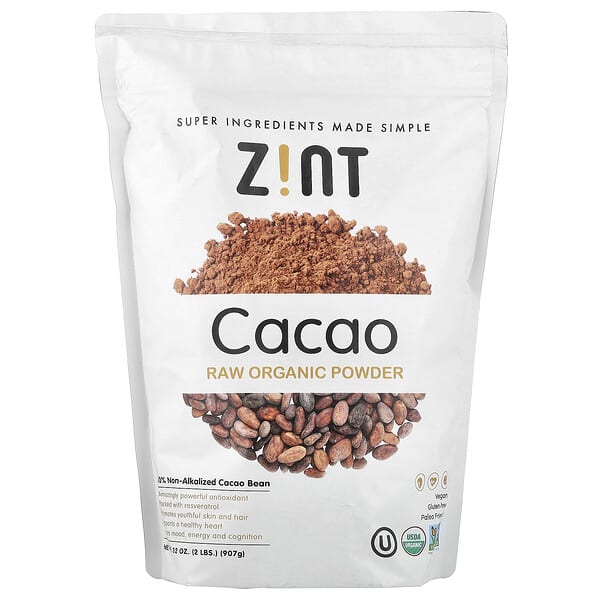 Zint, Raw Organic Cacao Powder, 32 oz (907 g) — product photo 1