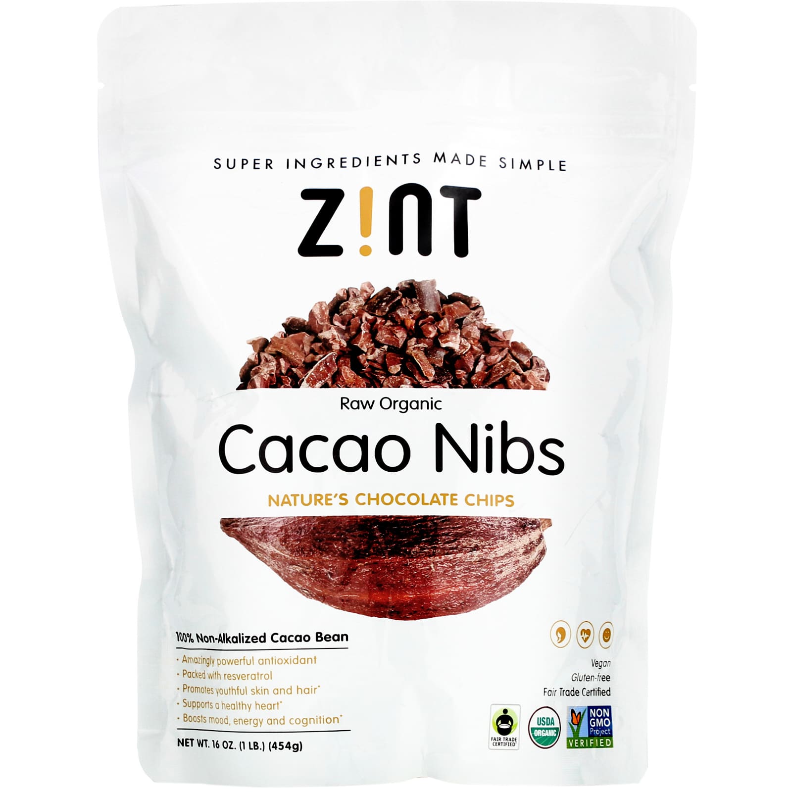 新品 オーガニックローカカオニブ 227g ナウフーズNow cacao nib