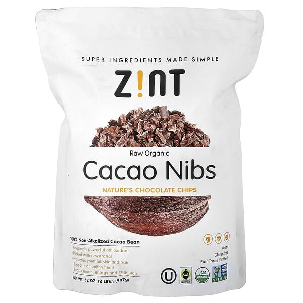 Zint, Raw Organic Cacao Nibs, 32 oz (907 g)