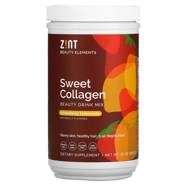 Zint‏, Sweet Collagen, Beauty Drink Mix, Strawberry Lemonade, 10 oz (283 g)