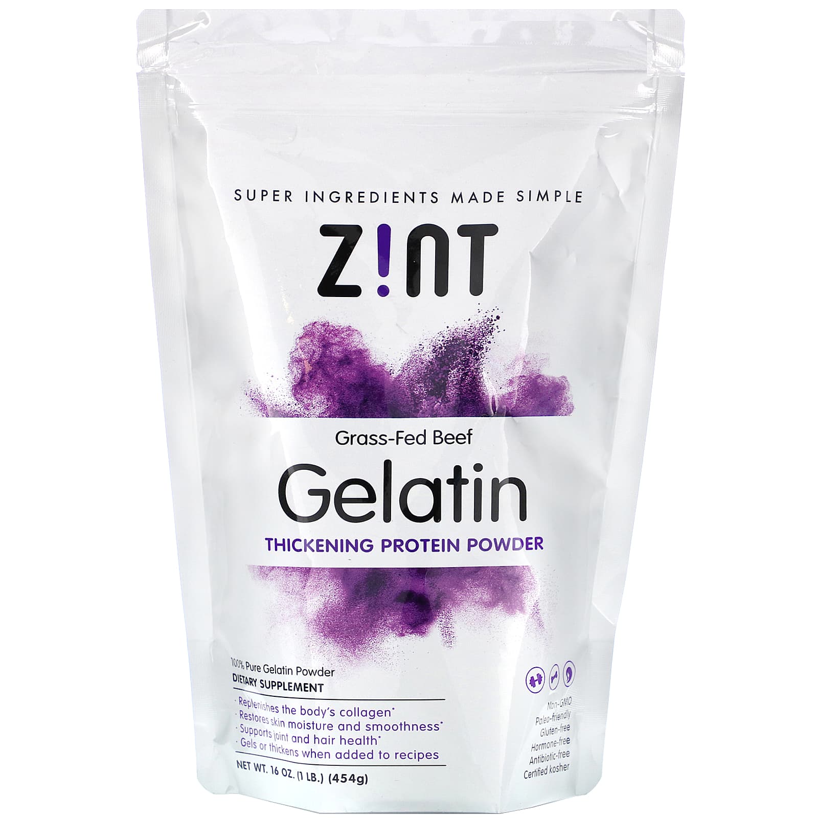 Zint - Beef Gelatin Pure Protein - 16 oz.