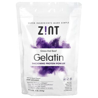 Zint, Gelatin Thickening Protein Powder, Gelatine Thickening Protein Powder, Proteinpulver von grasgefütterten Rindern, 454 g (16 oz.)