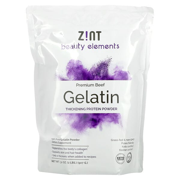 Zint, Thickening Protein Powder Gelatin, Premium Beef, 32 oz (907 g)