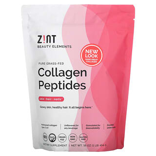 Zint, чисті пептиди колагену від тварин трав’яного відгодовування, без смакових добавок, 454 г (16 унцій)