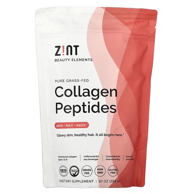 Zint, Pure Grass-Fed Collagen Peptides, Unflavoured, 283 g (10 oz)