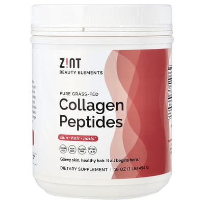 Zint, Pure Grass-Fed Collagen Peptides, Unflavored, 16 oz (454 g)