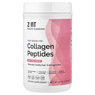 Zint, Peptide de colagen pur alimentate cu iarbă, fără arome, recipient, 32 oz (907 g)