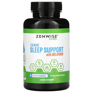 Zenwise Health, 促睡眠膠囊，含褪黑荷爾蒙，60 粒素食膠囊