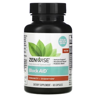Zenwise Health, BlockAID, иммунитет и пищеварение, 60 капсул