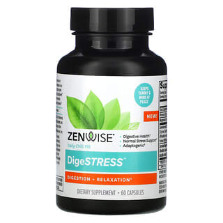 Zenwise Health, DigeSTRESS, пищеварение + расслабление, 60 капсул