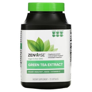 Zenwise Health, Extrato de Chá Verde, 72 Cápsulas
