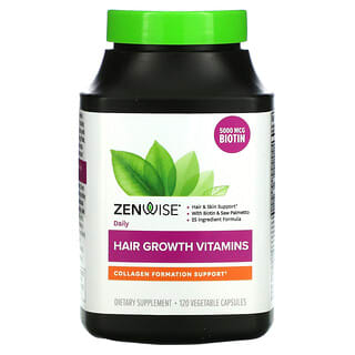 Zenwise Health, Vitaminas para el crecimiento del cabello, 120 cápsulas vegetales
