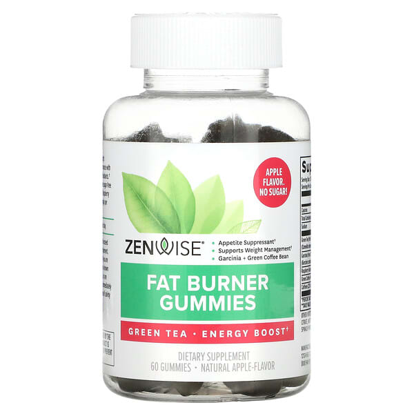 Zenwise Health, Fat Burner Gummies, Apple, 60 Gummies
