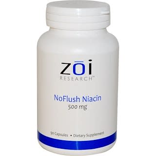 ZOI Research, NoFlush Niacin, 500 mg, 90 Capsules