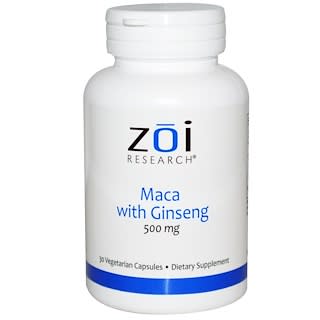 ZOI Research, Maca with Ginseng, 500 mg, 30 Veggie Caps