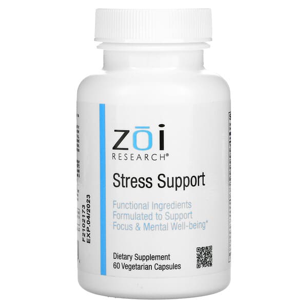 ZOI Research, Suplemento para el alivio del estrés, 60 cápsulas vegetales