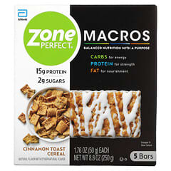 ZonePerfect, MACROS 棒，肉桂吐司麦片，5 根，每根 1.76 盎司（50 克）