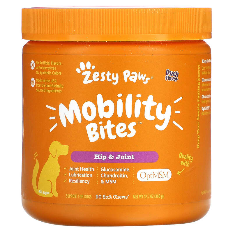 Zesty Paws Mobility Bites Duck Flavor Hip & Joint Support Soft Chews For  Dogs - Damariscotta, ME - Westbrook, ME - Brunswick, ME - The Animal House