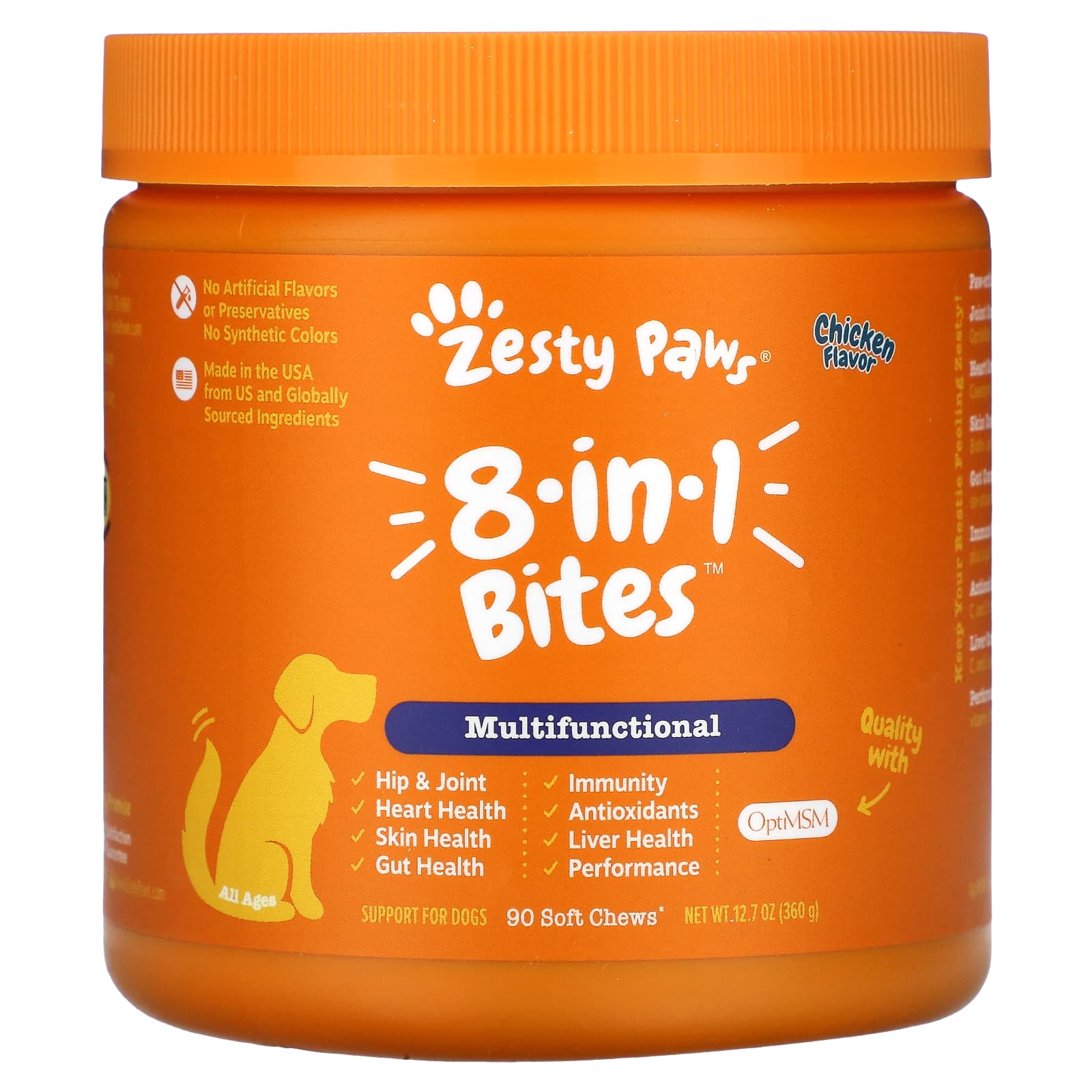 Zesty Paws, 8-in-1 Bites for Dogs, Multifunctional, All Ages, Chicken ...