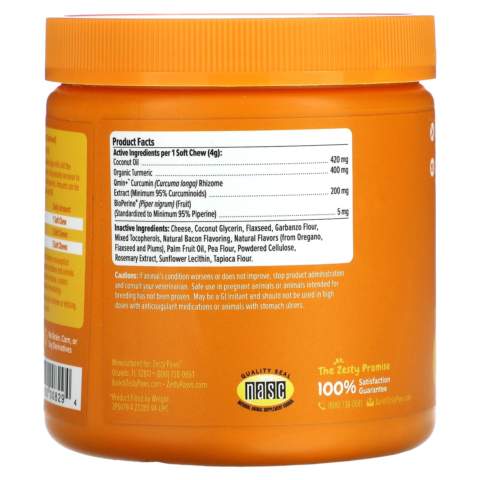 Zesty Paws, Turmeric Curcumin Bites for Dogs, Multifunctional, All Ages