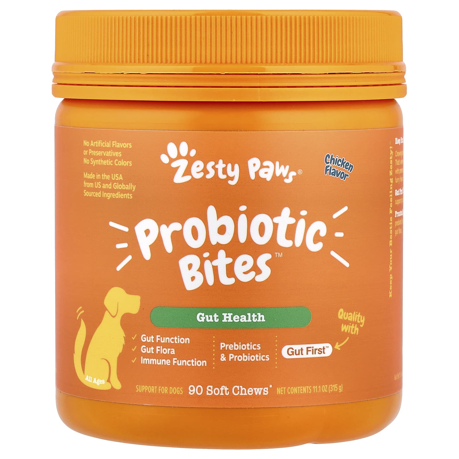 Probiotic Bites™, For Dogs, All Ages, Chicken, 90 Soft Chews, 11.1