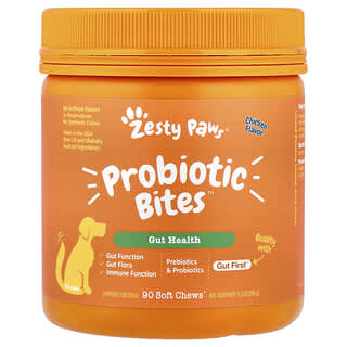 Zesty Paws, Probiotic Bites™, For Dogs, All Ages, Chicken, 90 Soft Chews, 11.1 oz (315 g)