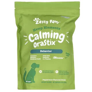 Zesty Paws, Hemp Elements, Calming Orastix, beruhigendes Orastix, für Hunde, alle Altersgruppen, Pfefferminze, 709 g (25 oz.)