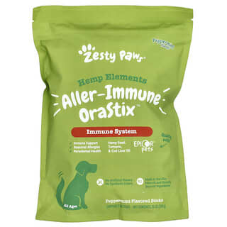 Zesty Paws, Hemp Elements, Aller-Immune Orastix, For Dogs, All Ages, Peppermint, 25 oz (709 g)