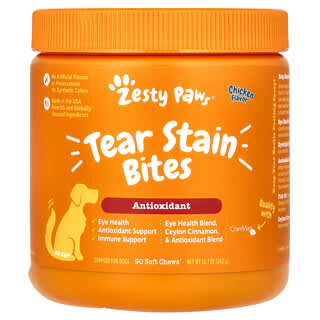 Zesty Paws, Tear Stain Bites, Tear Stain Bites, Tear Stain Bites, für Hunde, alle Altersgruppen, Hühnchen, 90 Kau-Snacks, 360 g (12,7 oz.)