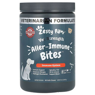 Zesty Paws, Aller-Immune Bites, Vet Strength, For Dogs, All Ages, Smoked Cheese, 90 Soft Chews, 14.2 oz (405 g)