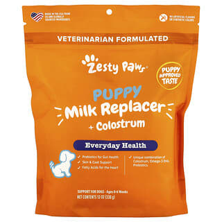 Zesty Paws, Puppy Milk Replacer + Colostrum, For Dogs, Ages 0-6 Months, 12 oz (338 g)