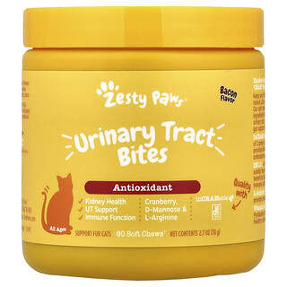 زيستي باوز‏, Cranberry Bladder Bites™, For Cats, All Ages, Bacon, 60 Soft Chews, 2.7 oz (78 g)