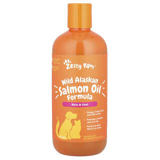 Zesty Paws, Fórmula de aceite de salmón salvaje de Alaska, Para perros y gatos, Todas las edades, 473 ml (16 oz. líq.)