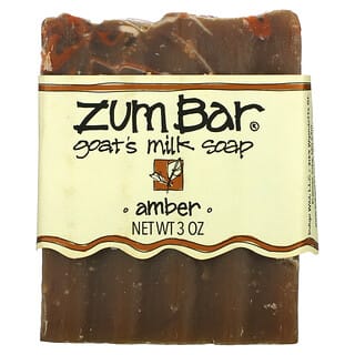 ZUM, Zum Bar（ズムバー）、ゴートミルク石鹸、琥珀、3オンス