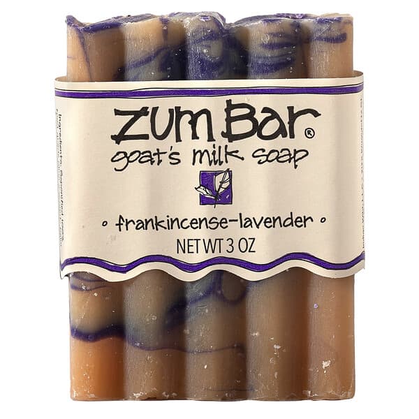ZUM, Zum Bar, Goat's Milk Soap, Frankincense-Lavender, 3 oz
