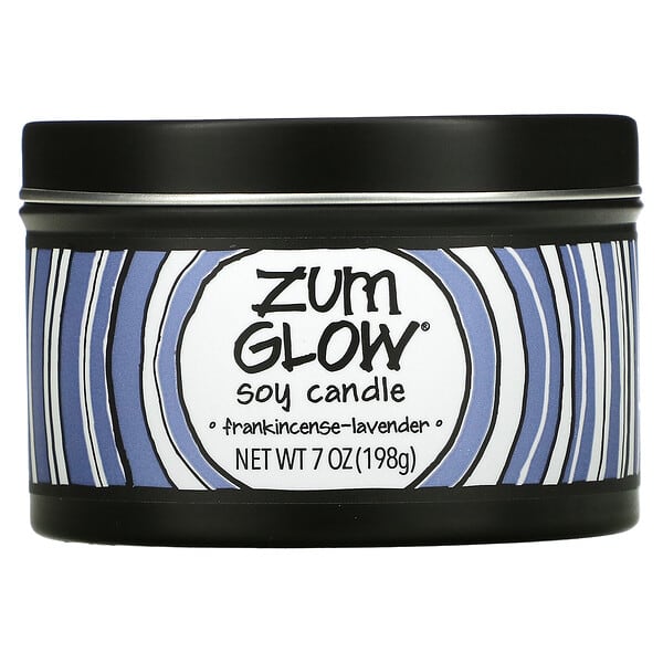 ZUM, 发光，大豆蜡烛，乳香和薰衣花草香，7 盎司（198 克）